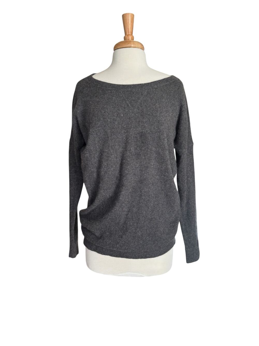 A Pea in the Pod Cashmere Maternity Sweater Charcoal Gray Relaxed Tunic XL
